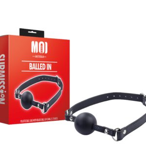 Balled In | Plastic Ball Gag With Black Ball Ø 45 mm. (1.75 inch)