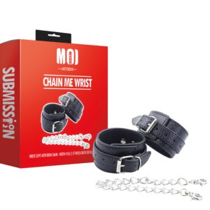 Chain Me Wrist | Wrist Cuffs With Iron Chain - Width 4 cm. (1.57 inch) Length 30 cm. (11.80 inch)