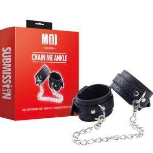 Chain Me Ankle | Ankle Cuffs With Iron Chain - Width 4 cm. (1.57 inch) Length 30 cm. (11.80 inch)