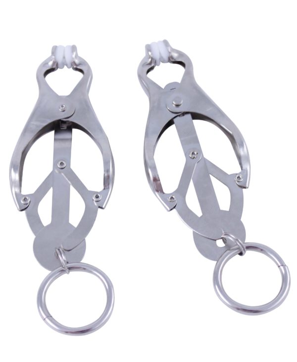Classic Clovers | Chromed Nipple Clamps With Weight Rings