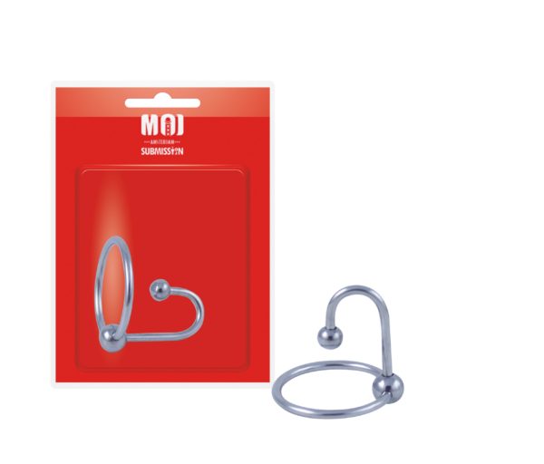 Lock 'N Load | Stainless Steel Sperm Stopper With Frenulum Stimulator - Thickness 3 mm. Ø 30 mm.